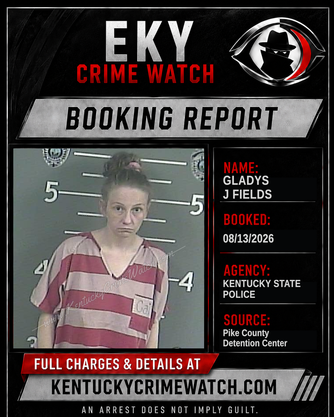 GLADYS J FIELDS booking image