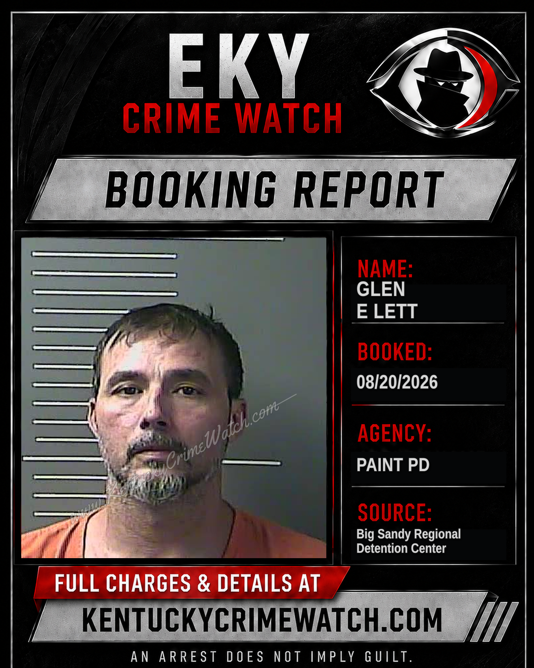 GLEN E LETT booking image