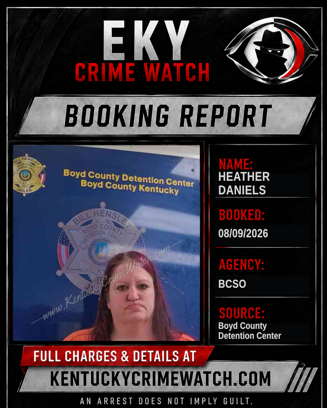 HEATHER DANIELS booking image