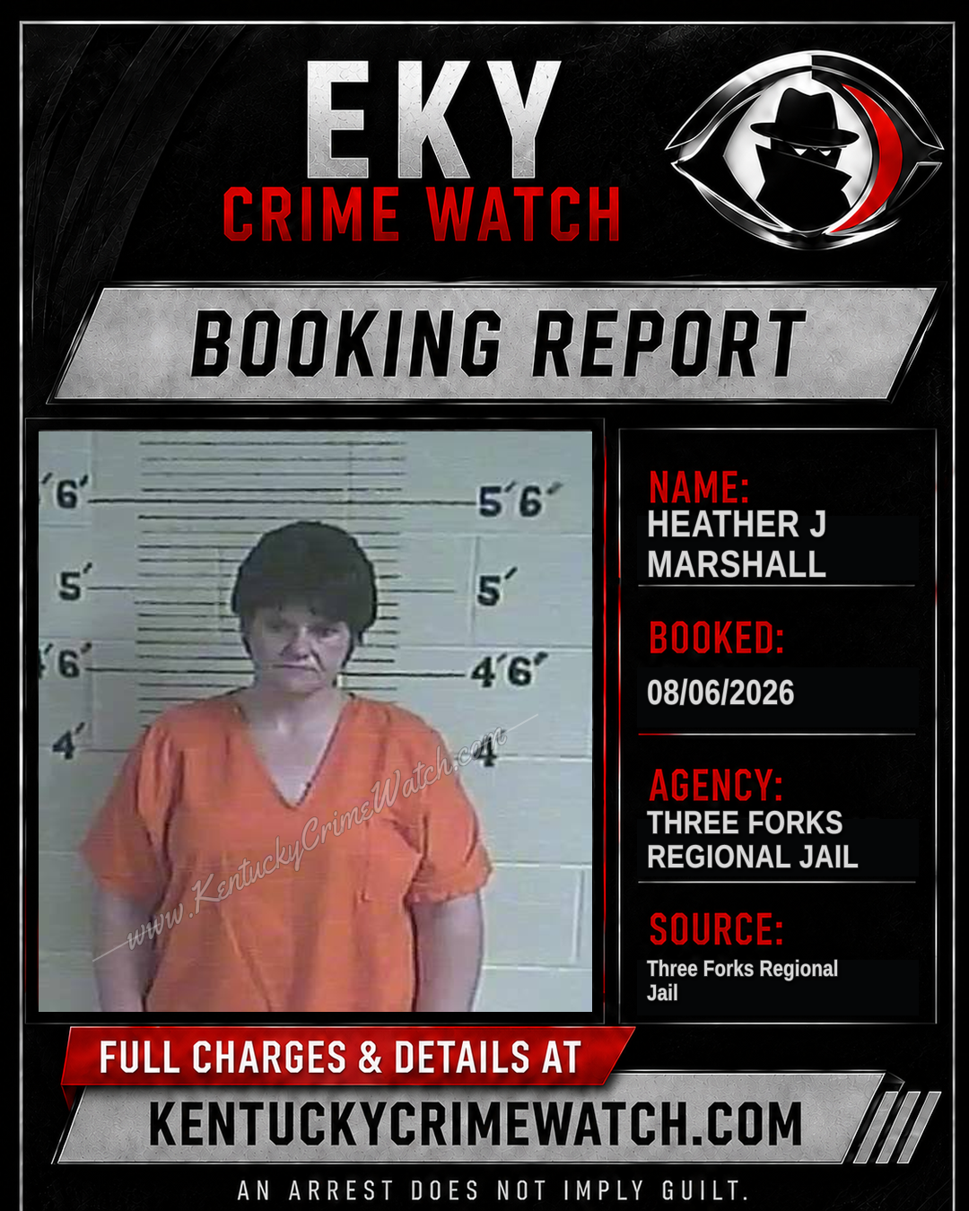 Heather J Marshall booking image