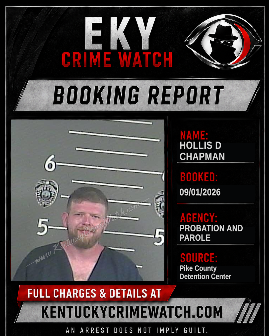 HOLLIS D CHAPMAN booking image