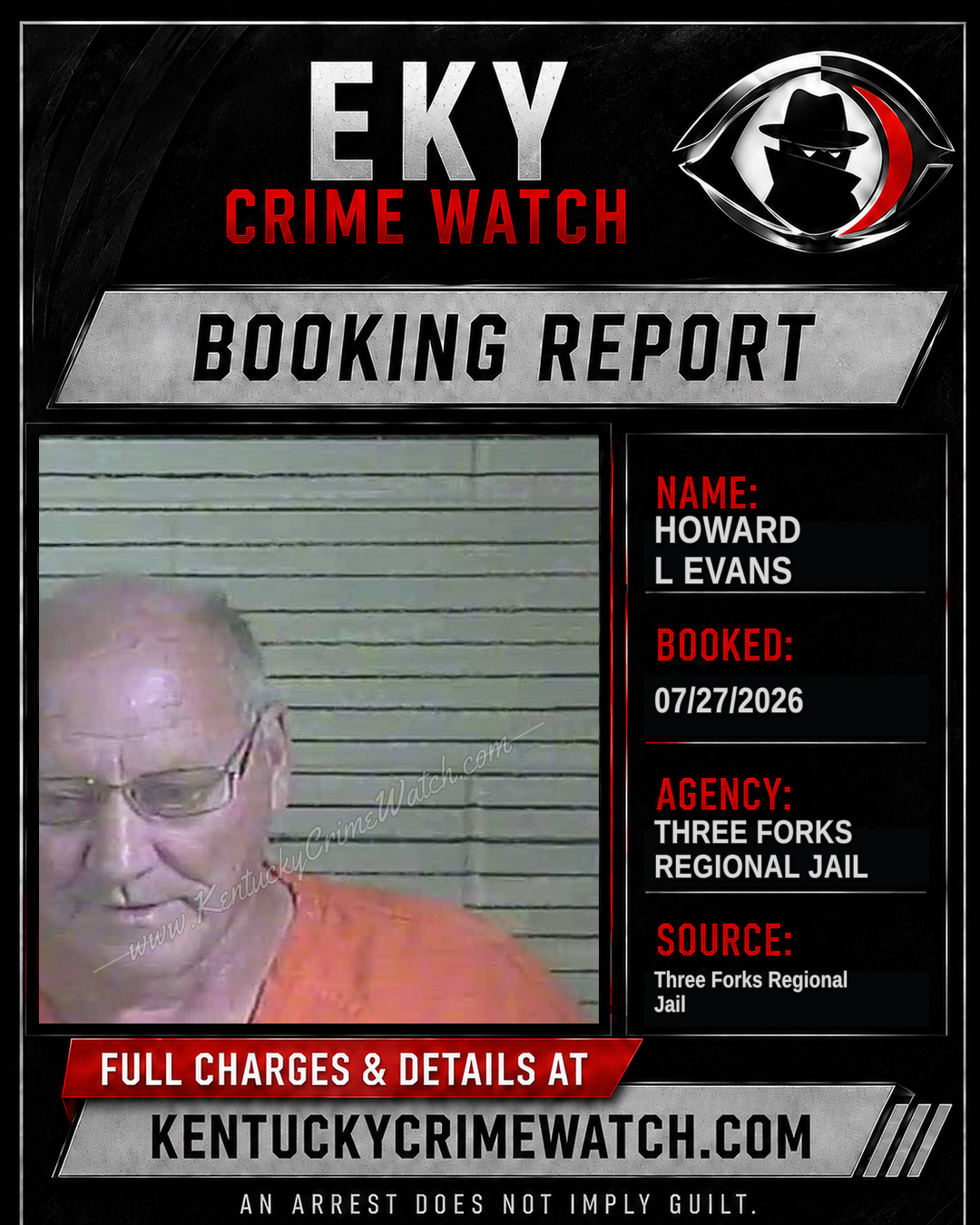 Howard L Evans booking image
