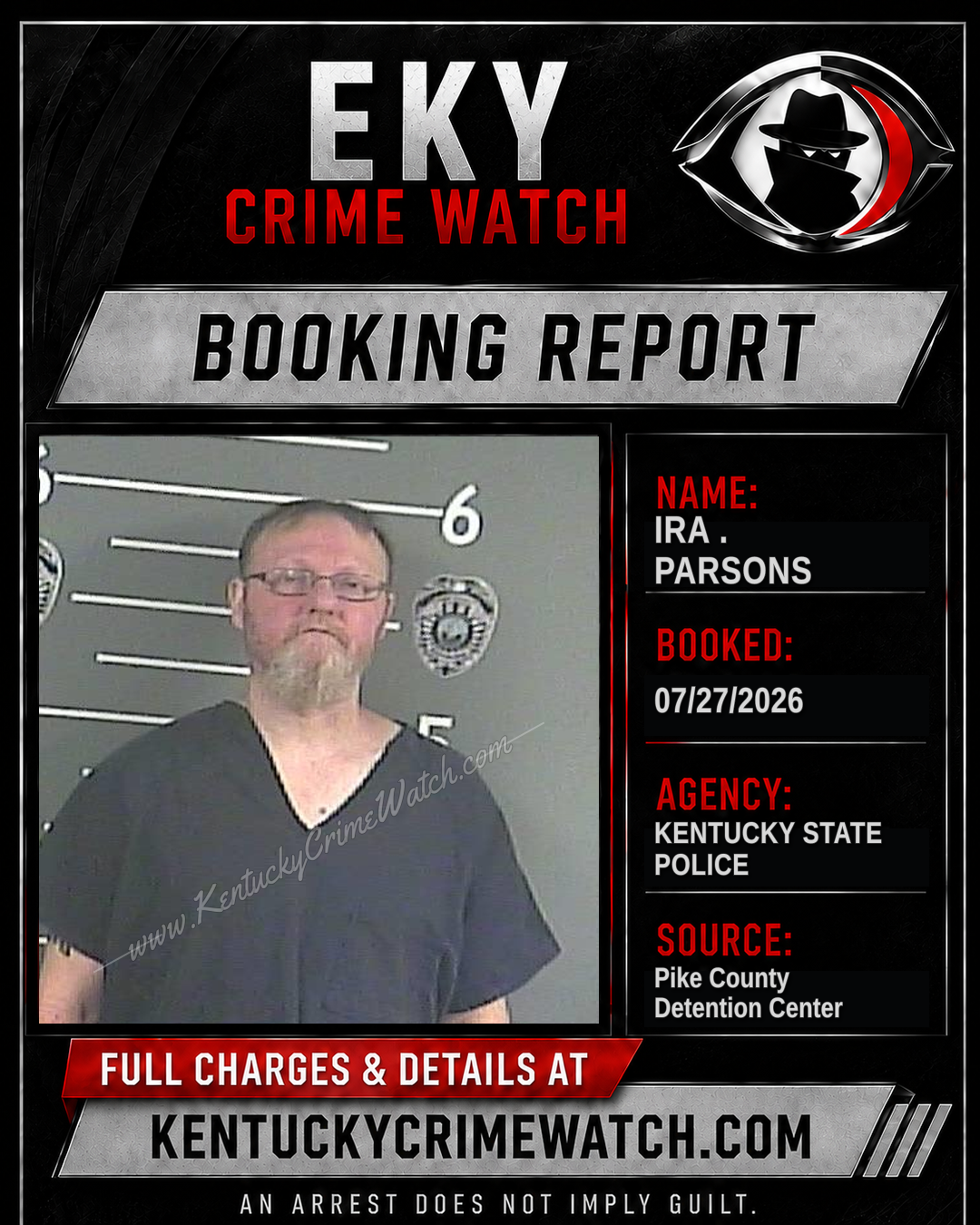 IRA . PARSONS booking image