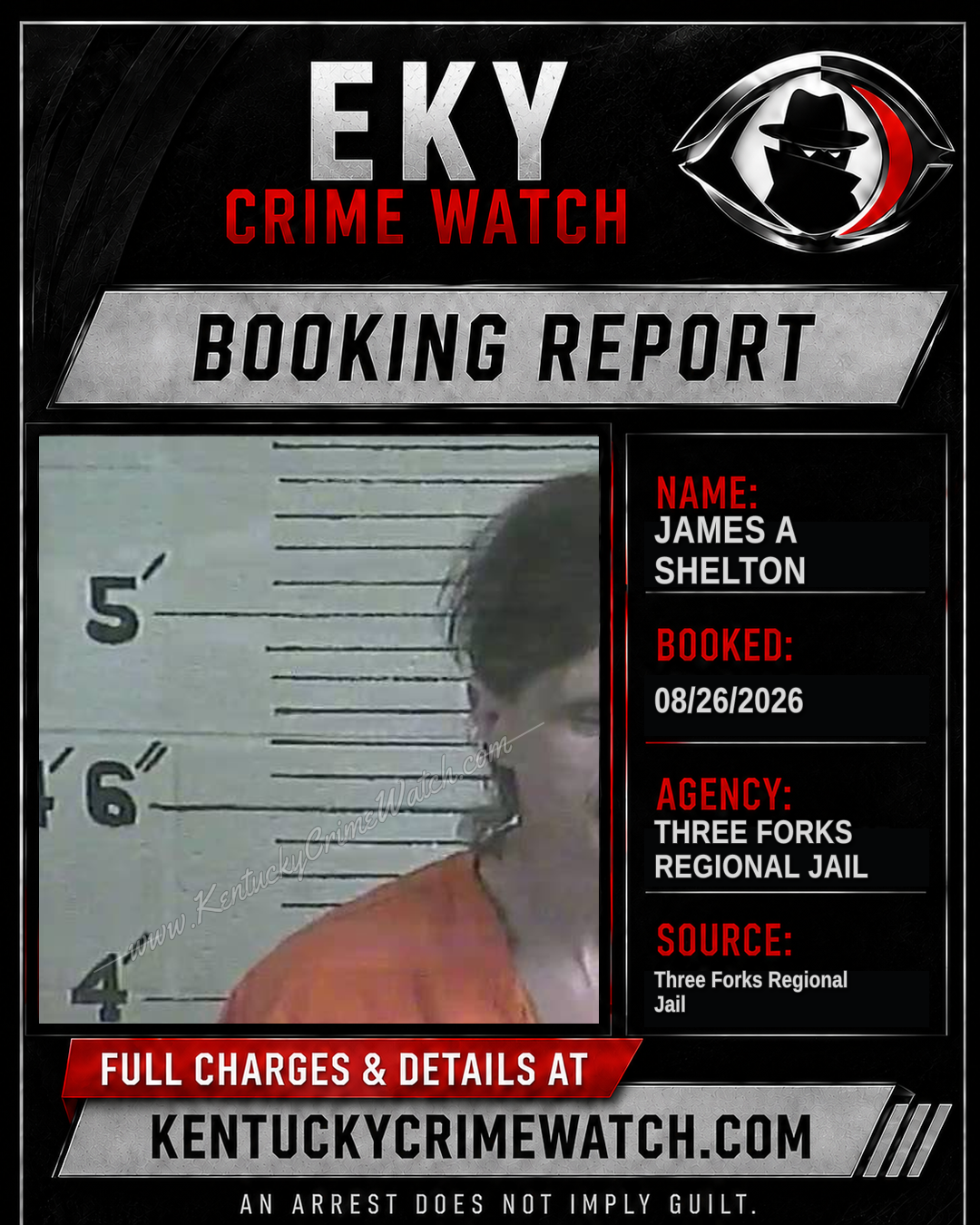 James A Shelton booking image