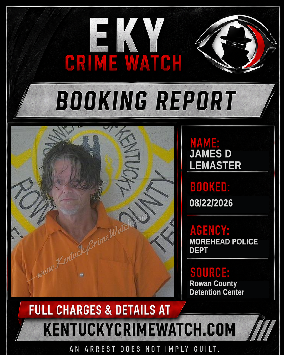 JAMES D LEMASTER booking image