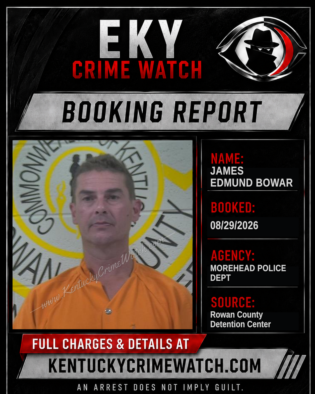 JAMES EDMUND BOWAR booking image