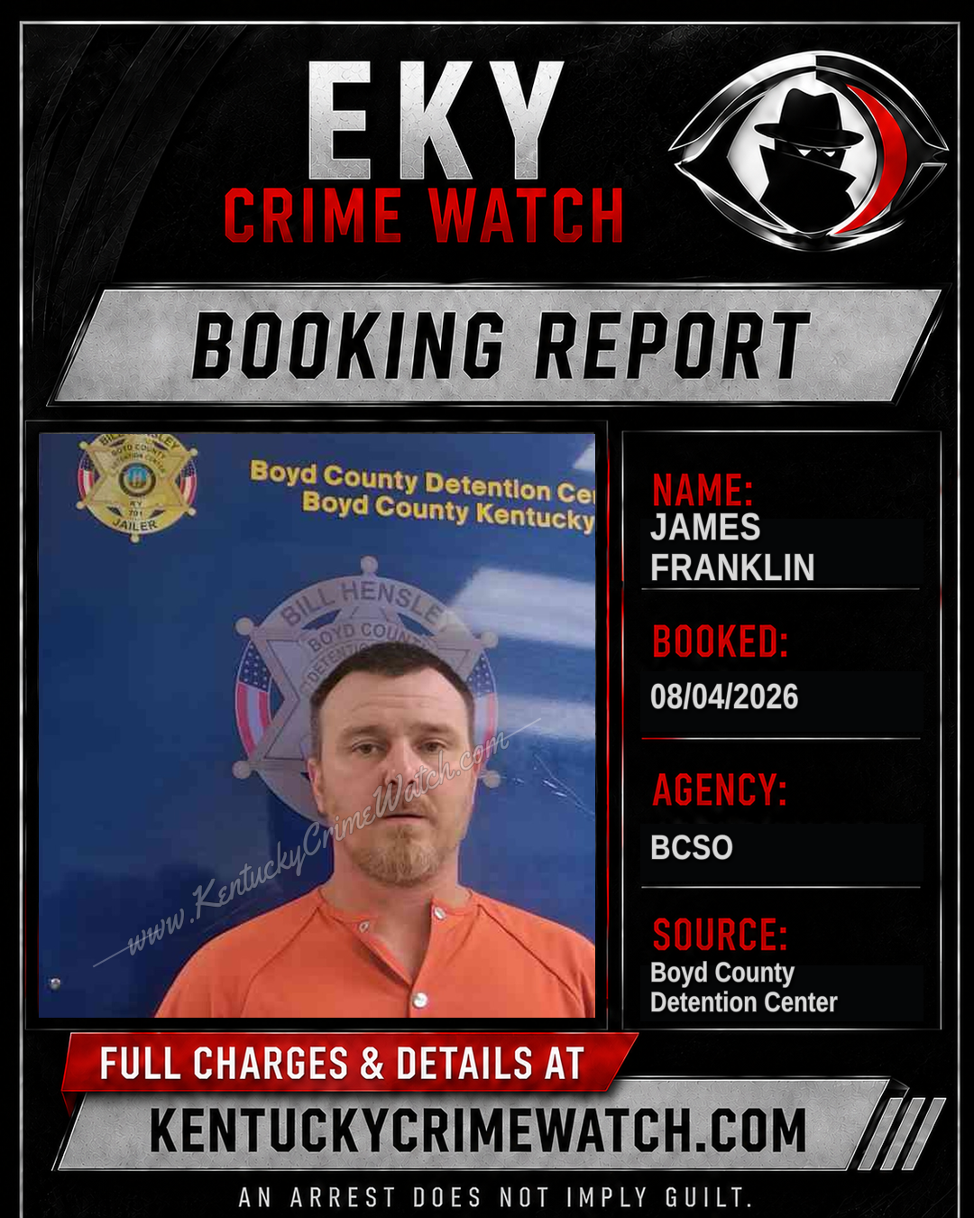 JAMES FRANKLIN booking image