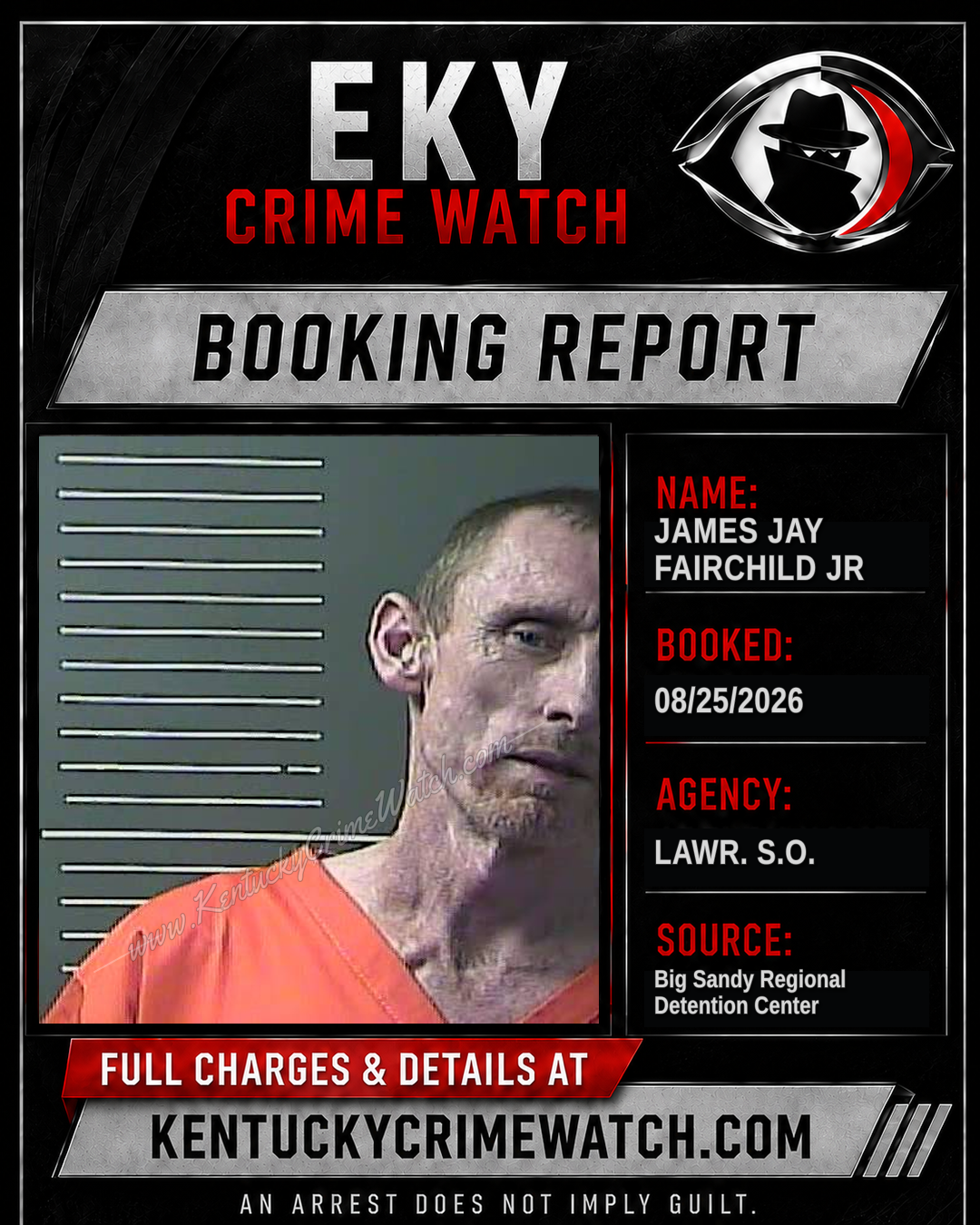 JAMES Jay FAIRCHILD JR booking image