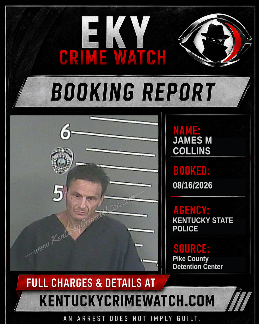JAMES M COLLINS booking image