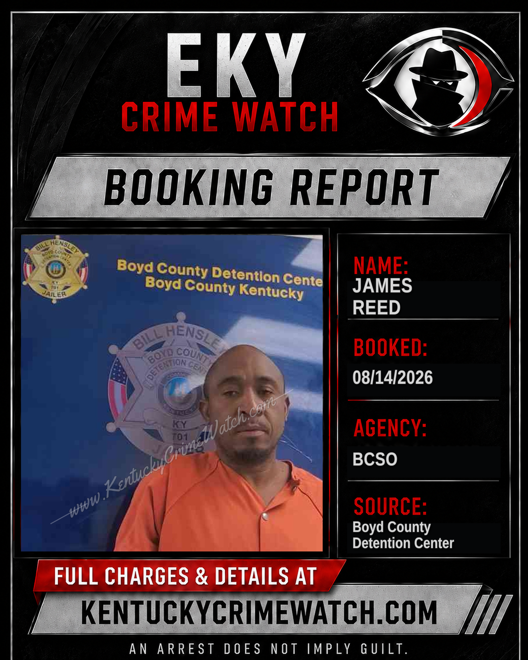 JAMES REED booking image