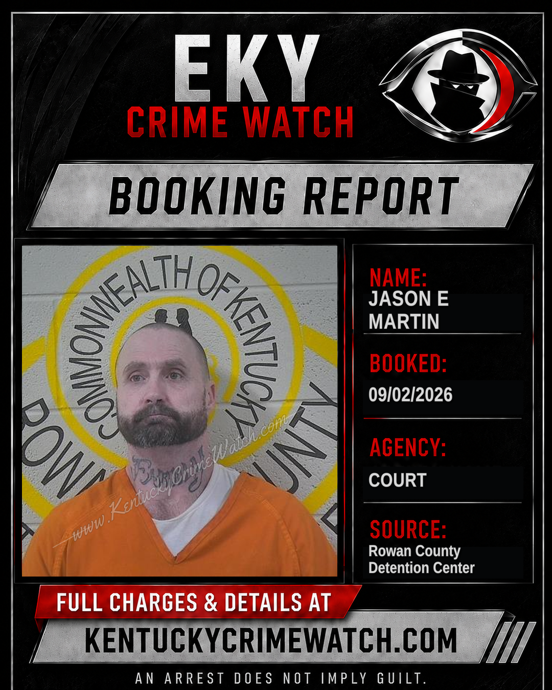 JASON E MARTIN booking image