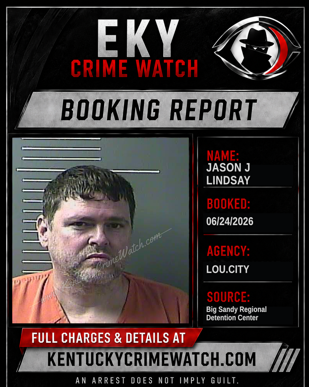 JASON J LINDSAY booking report card