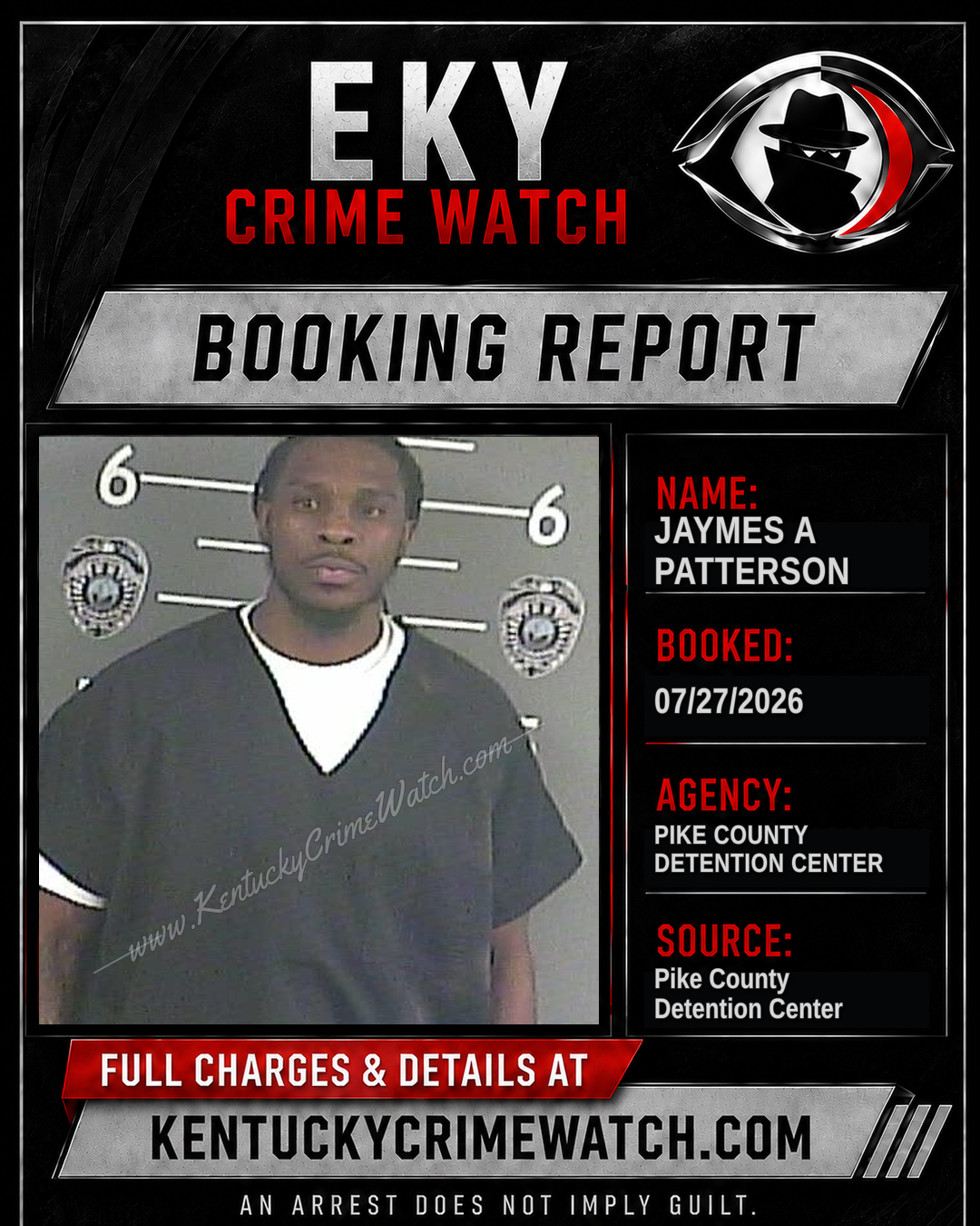 JAYMES A PATTERSON booking image