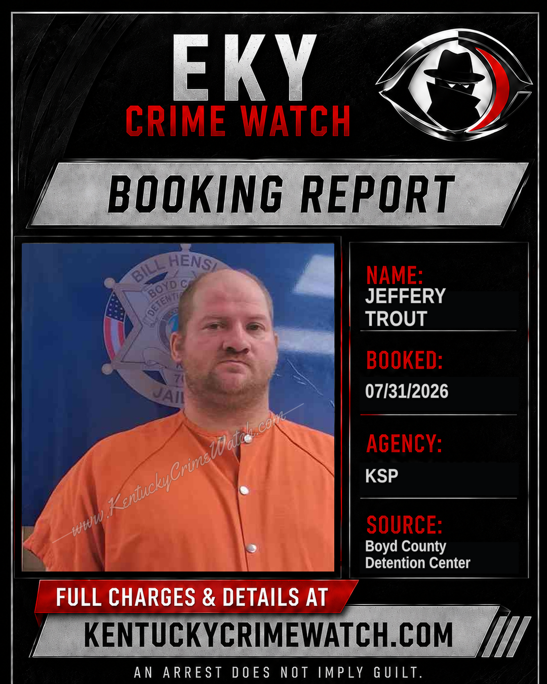 JEFFERY TROUT booking image