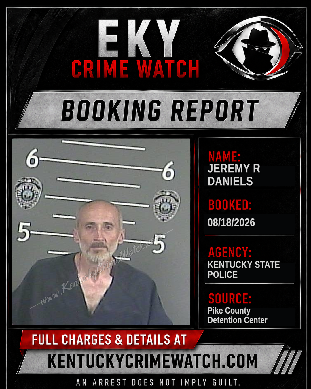 JEREMY R DANIELS booking image