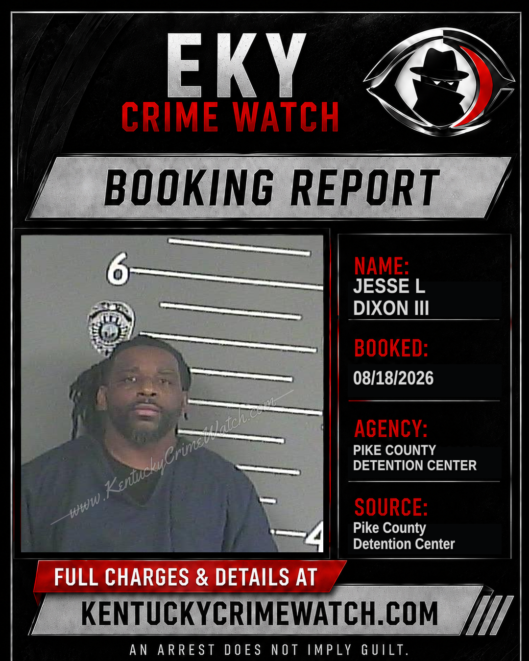 JESSE L DIXON III booking image