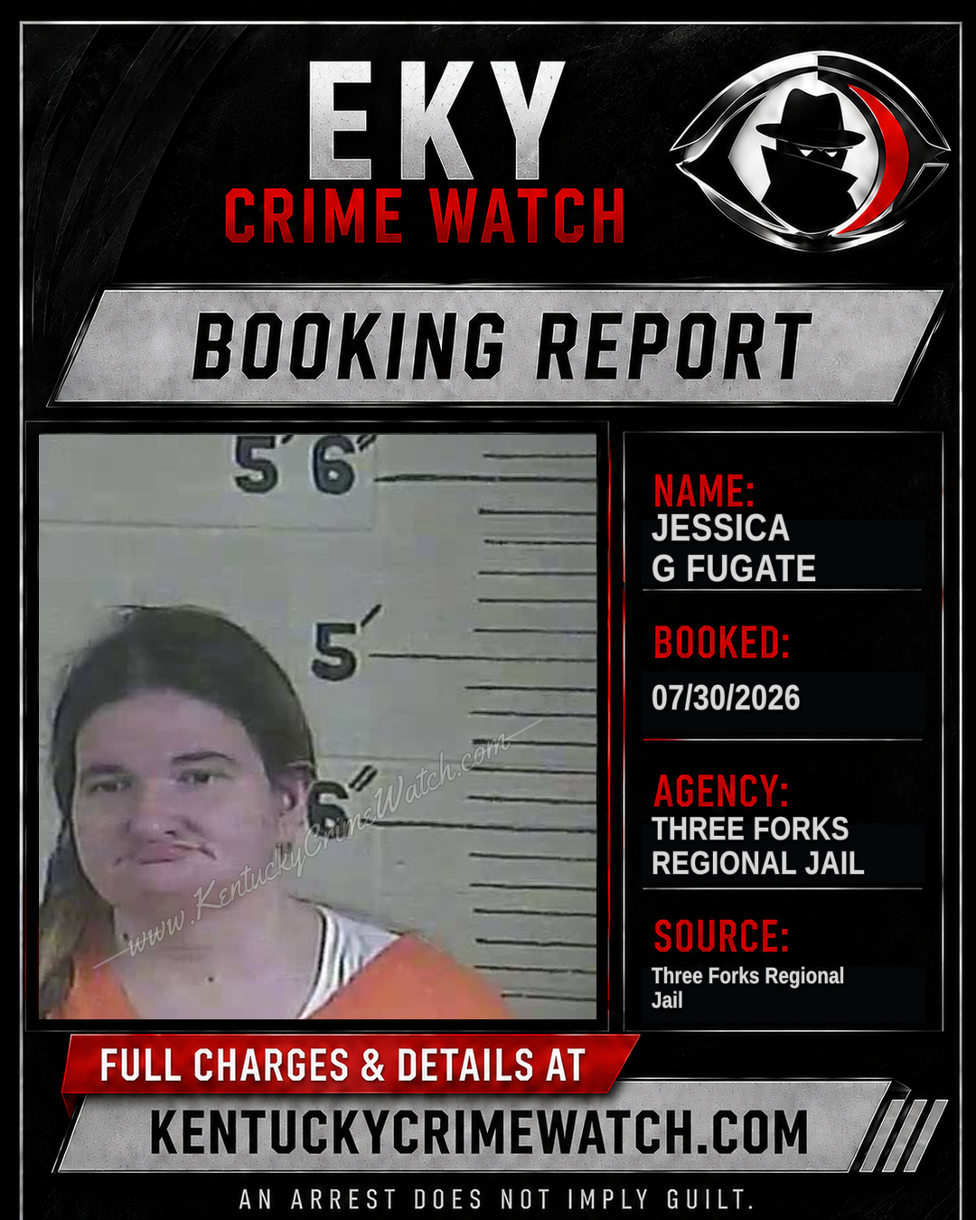 Jessica G Fugate booking image