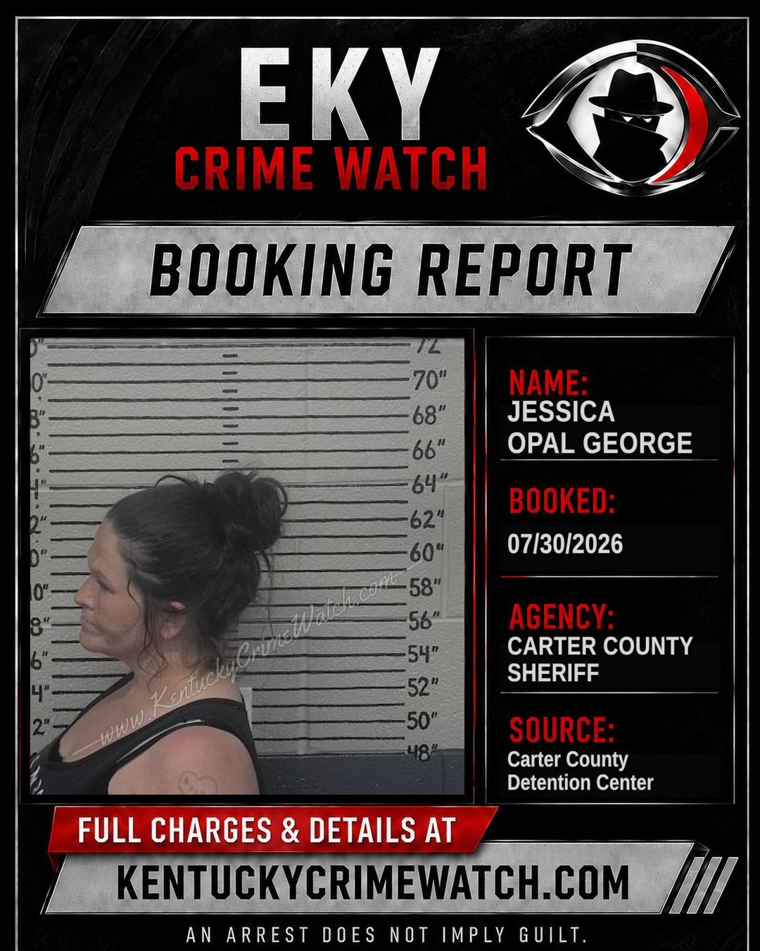 JESSICA OPAL GEORGE booking report card