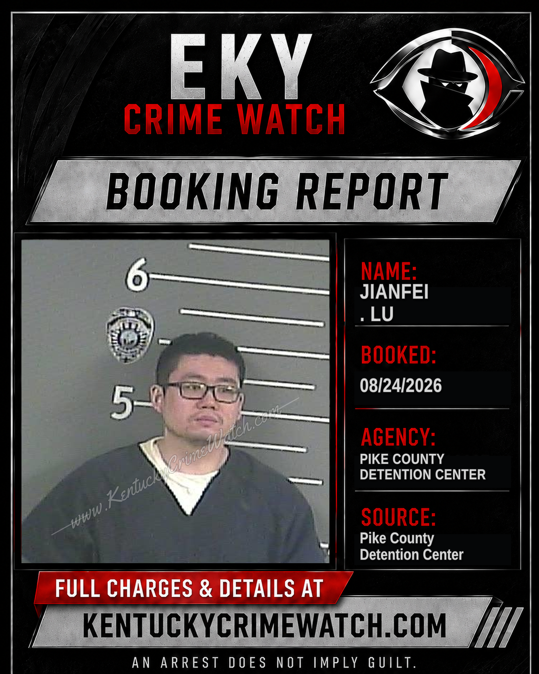 JIANFEI . LU booking image