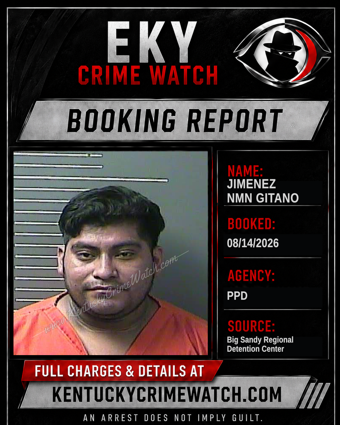 JIMENEZ NMN GITANO booking image