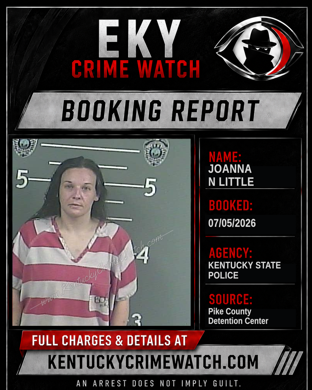 JOANNA N LITTLE booking report card