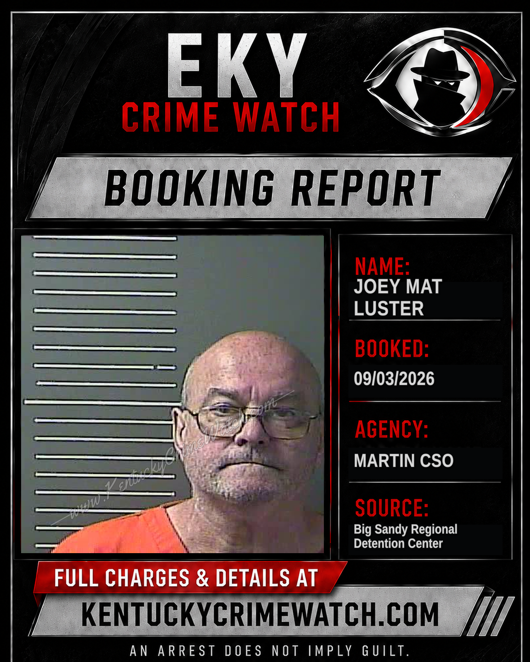 JOEY MAT LUSTER booking image