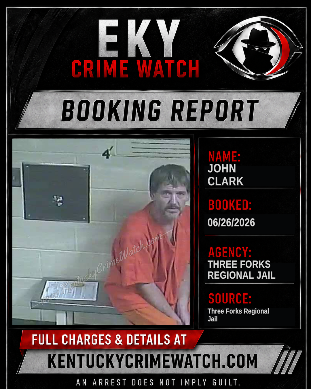 John Clark booking report card