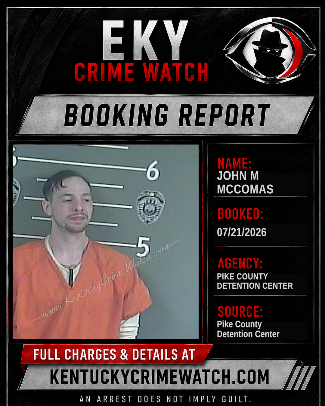 JOHN M MCCOMAS booking image