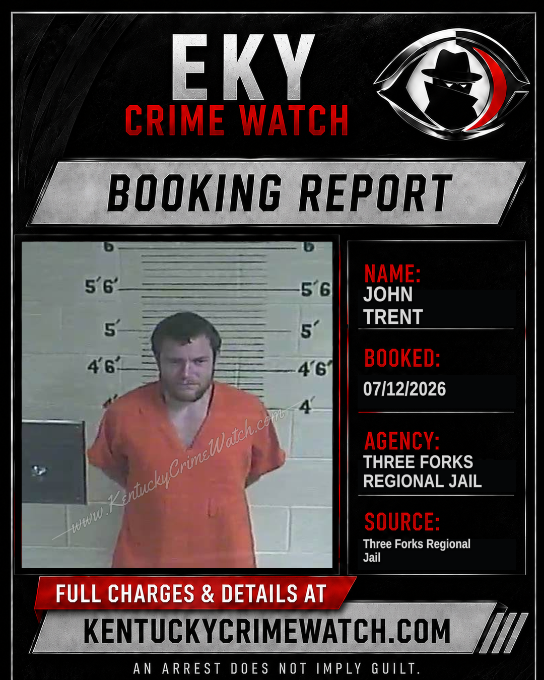 John Trent booking report card