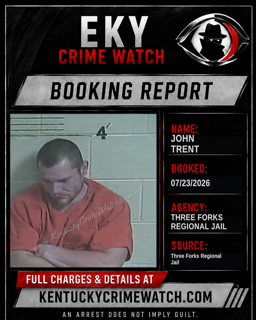 John Trent booking image