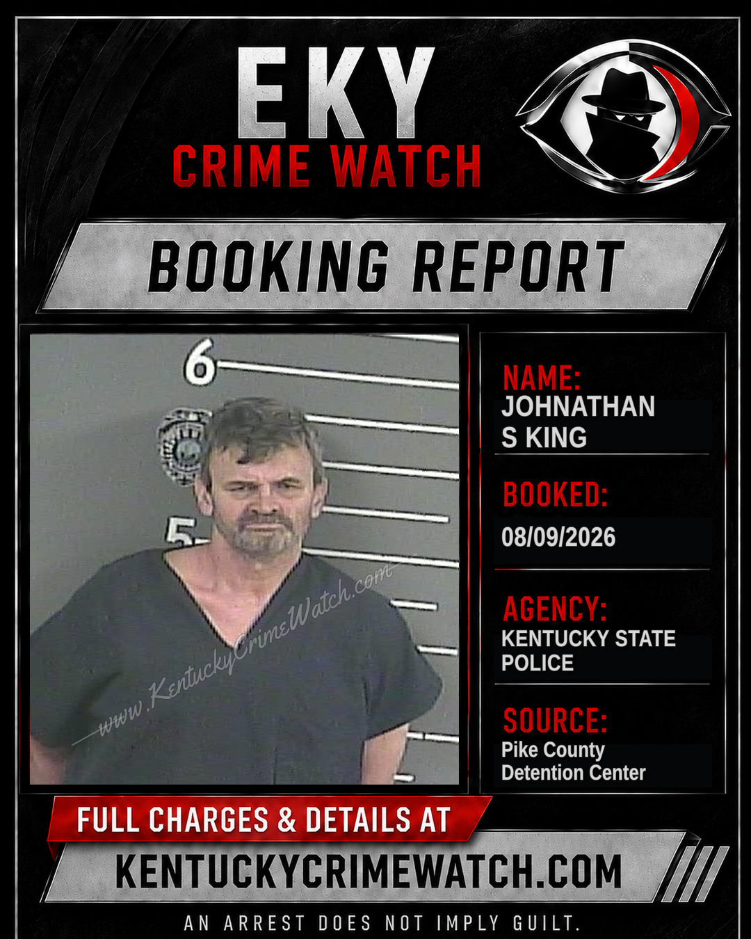 JOHNATHAN S KING booking image