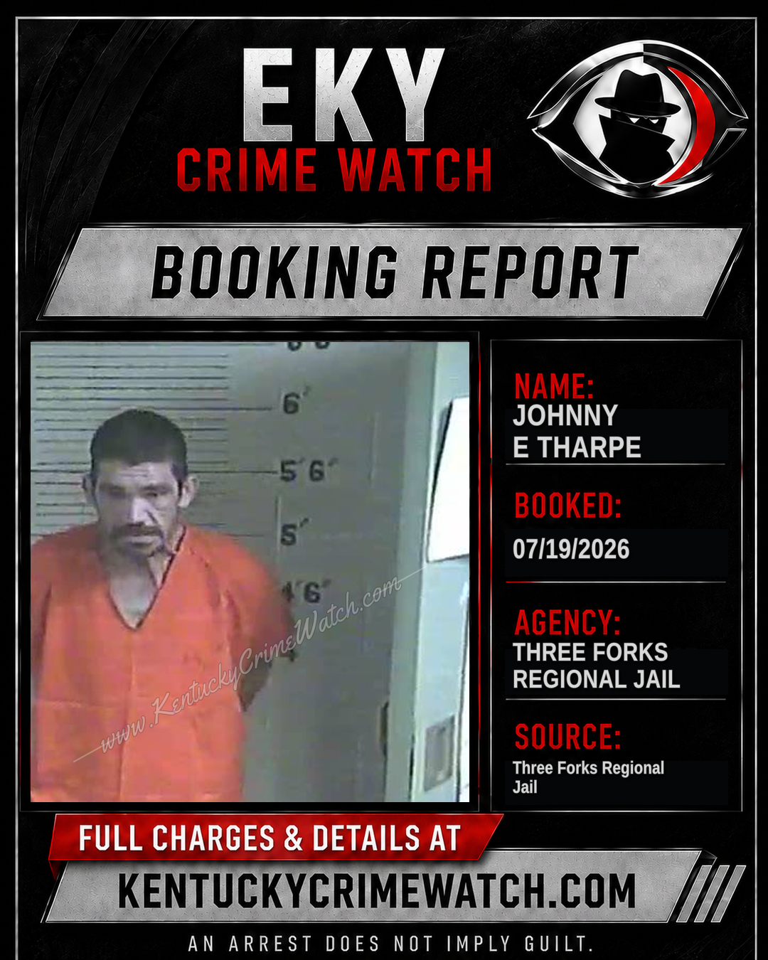 Johnny E Tharpe booking image