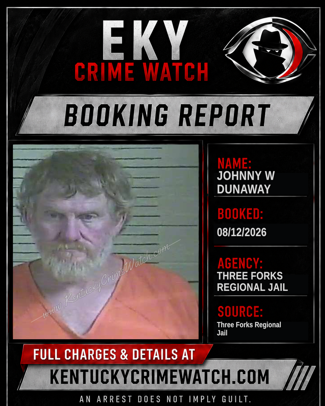 Johnny W Dunaway booking image