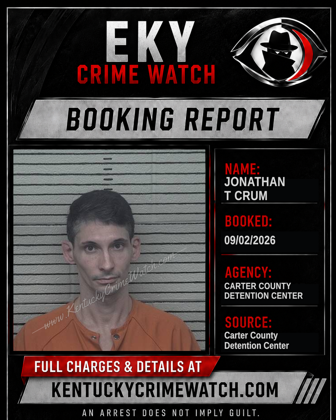 JONATHAN T CRUM booking image
