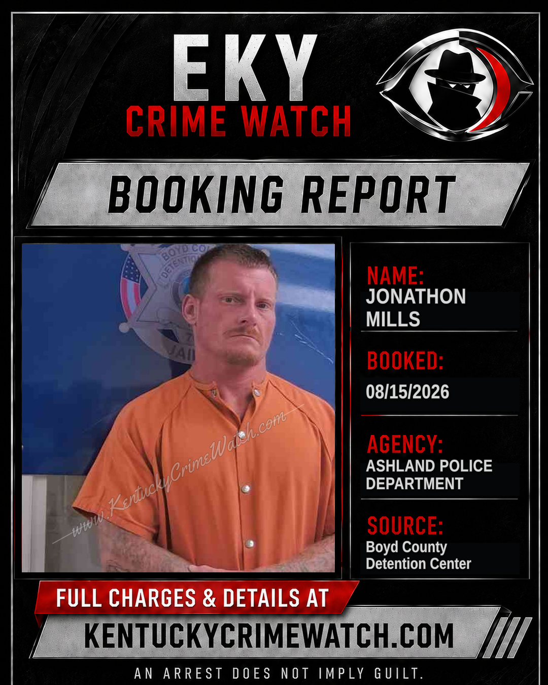 JONATHON MILLS booking image