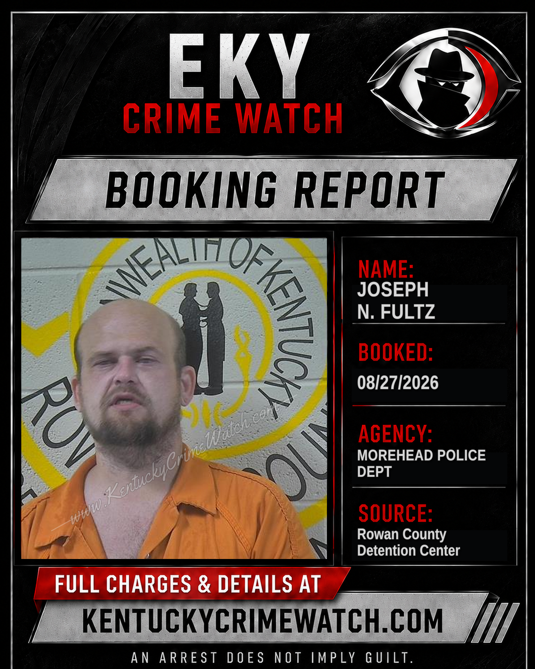 JOSEPH N. FULTZ booking report card