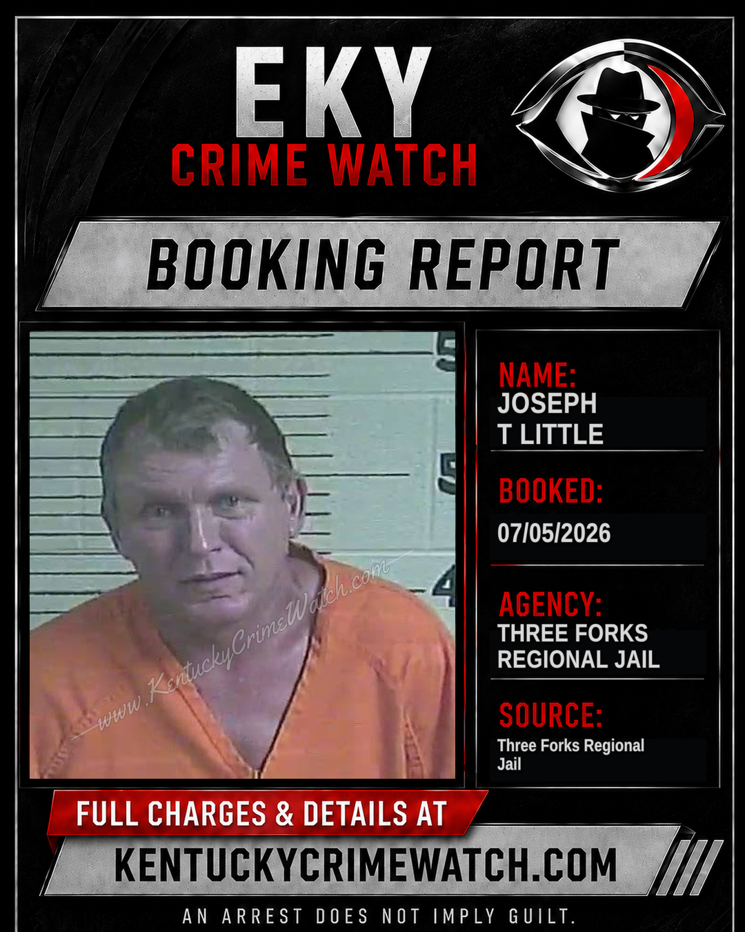 Joseph T Little booking report card