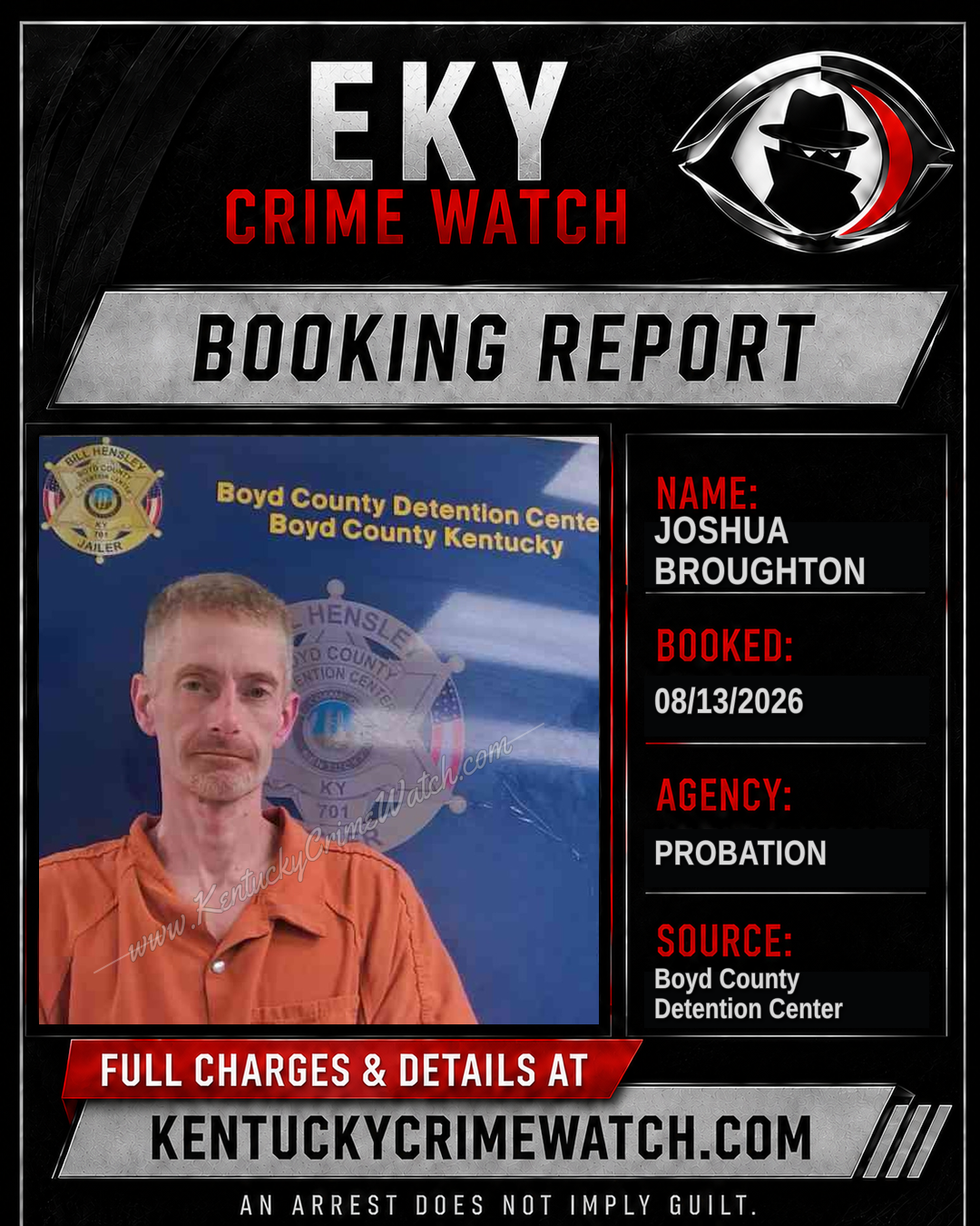 JOSHUA BROUGHTON booking image