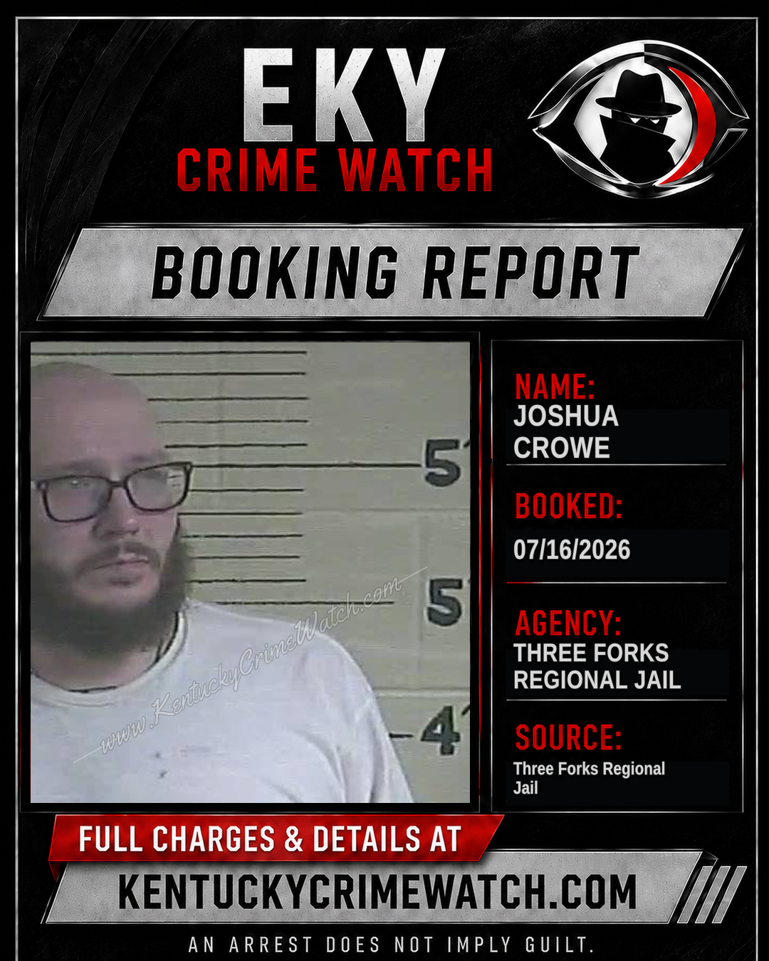 Joshua Crowe booking image