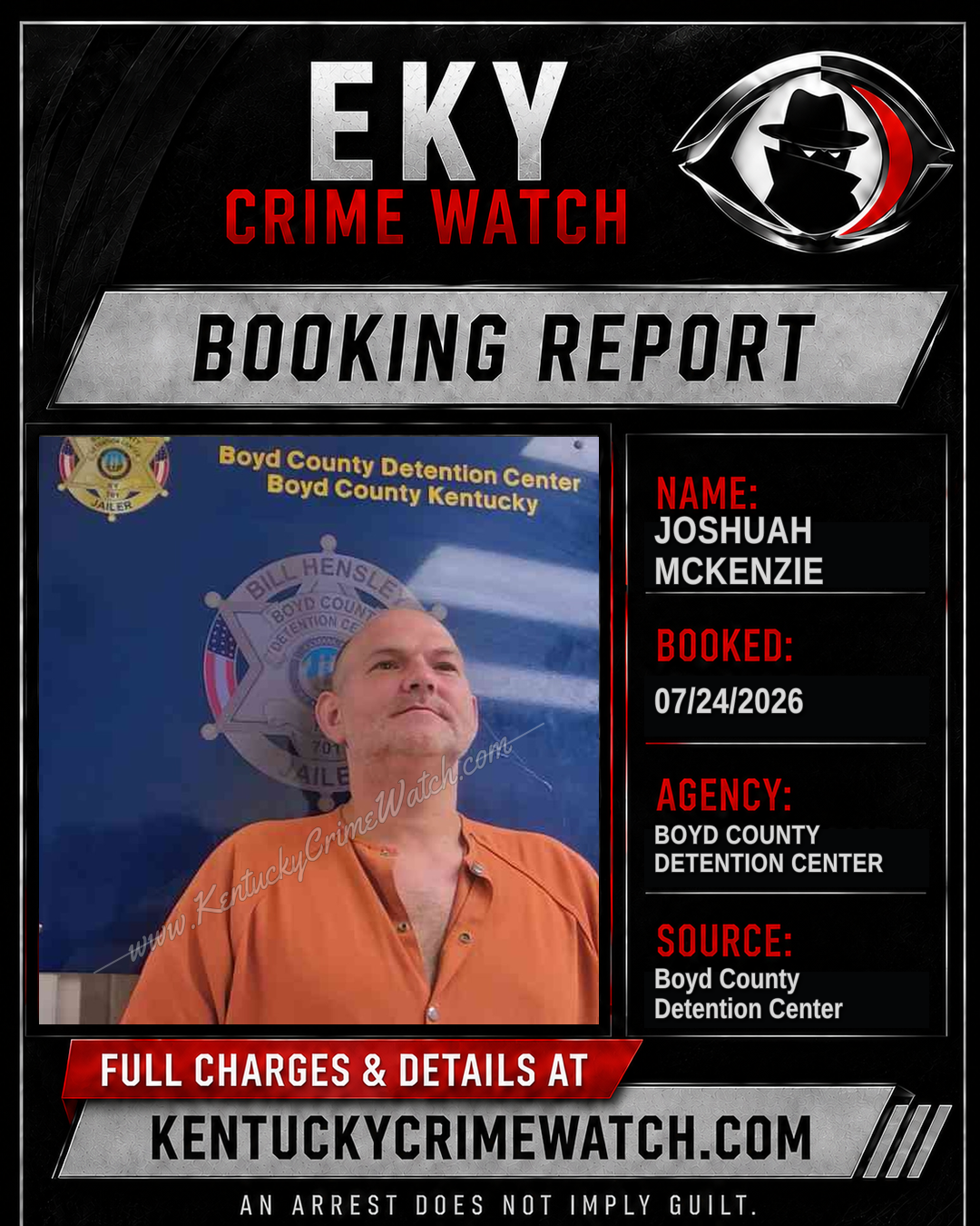 JOSHUAH MCKENZIE booking image
