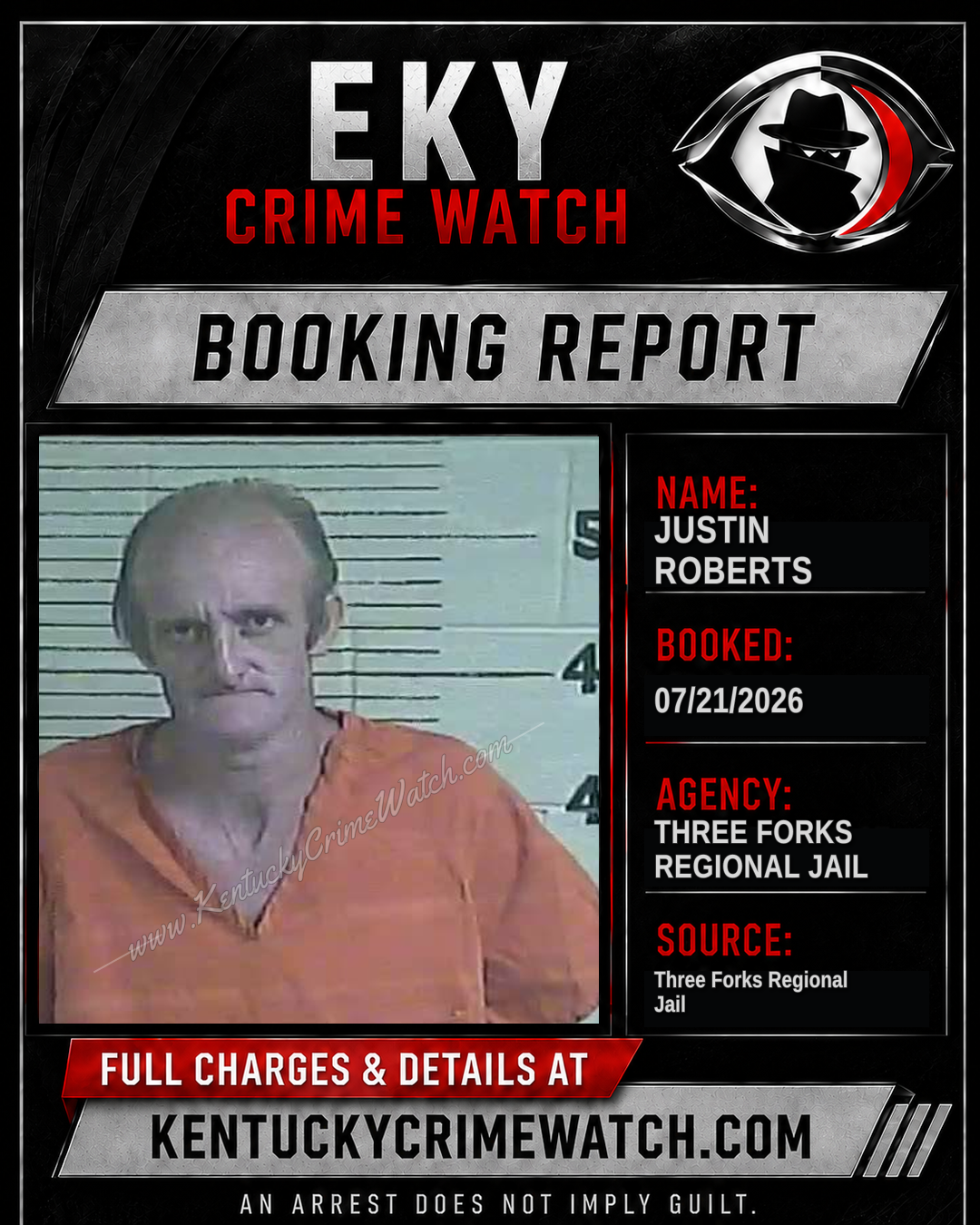 Justin Roberts booking image
