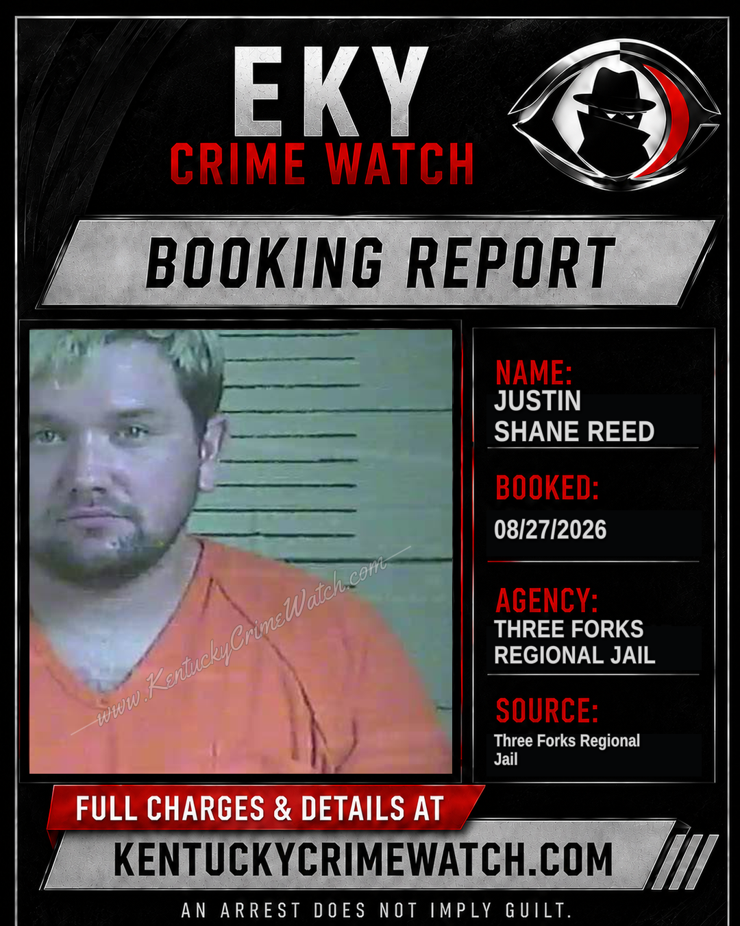 Justin Shane Reed booking image