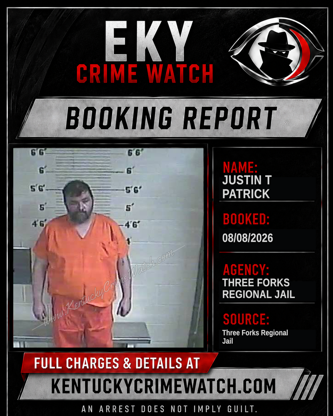 Justin T Patrick booking image