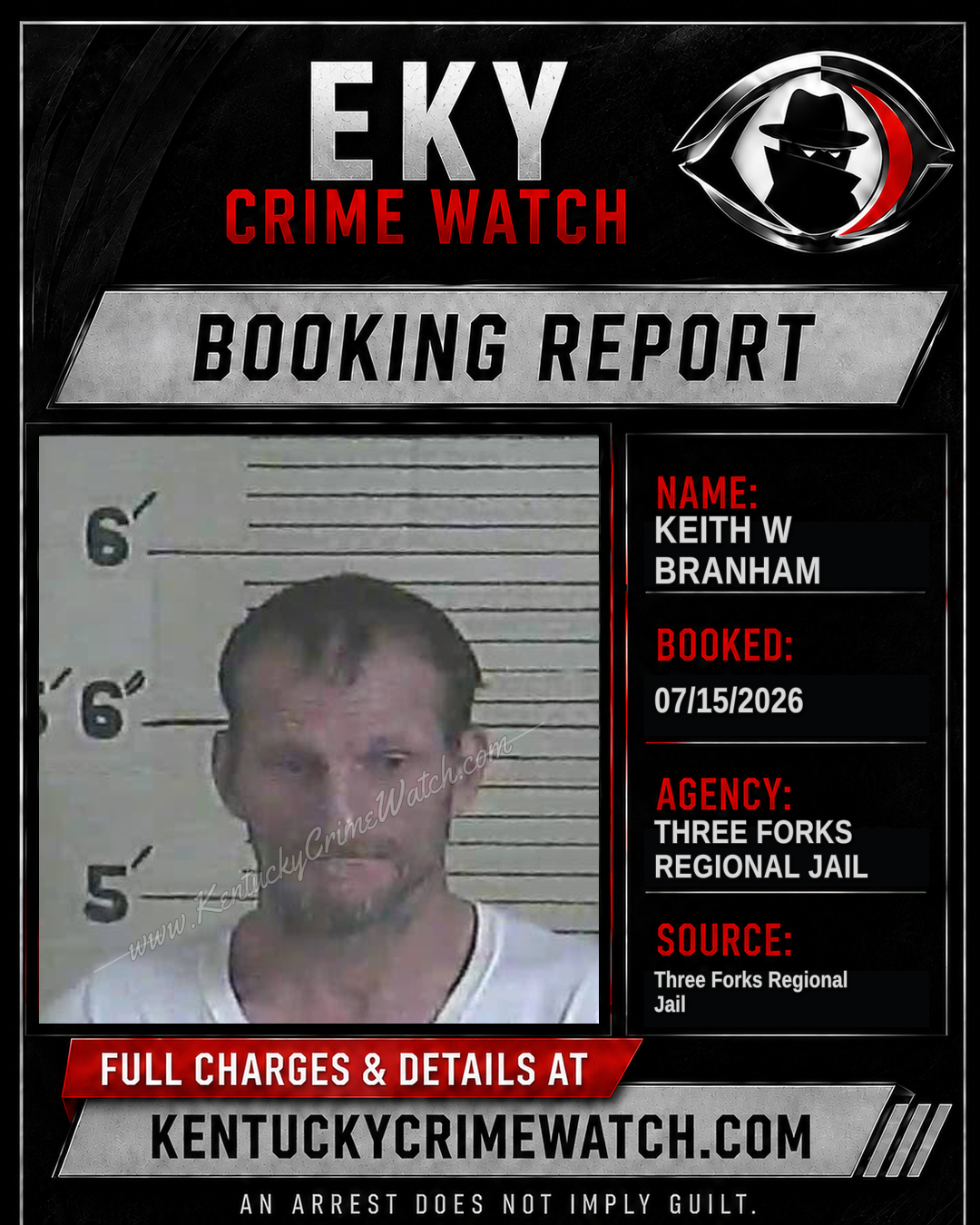 Keith W Branham booking image