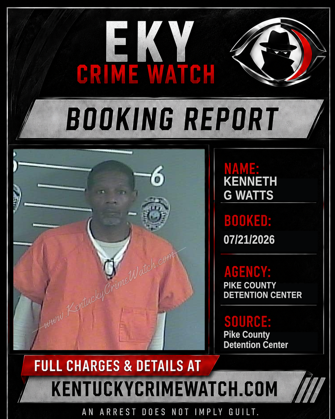 KENNETH G WATTS booking image