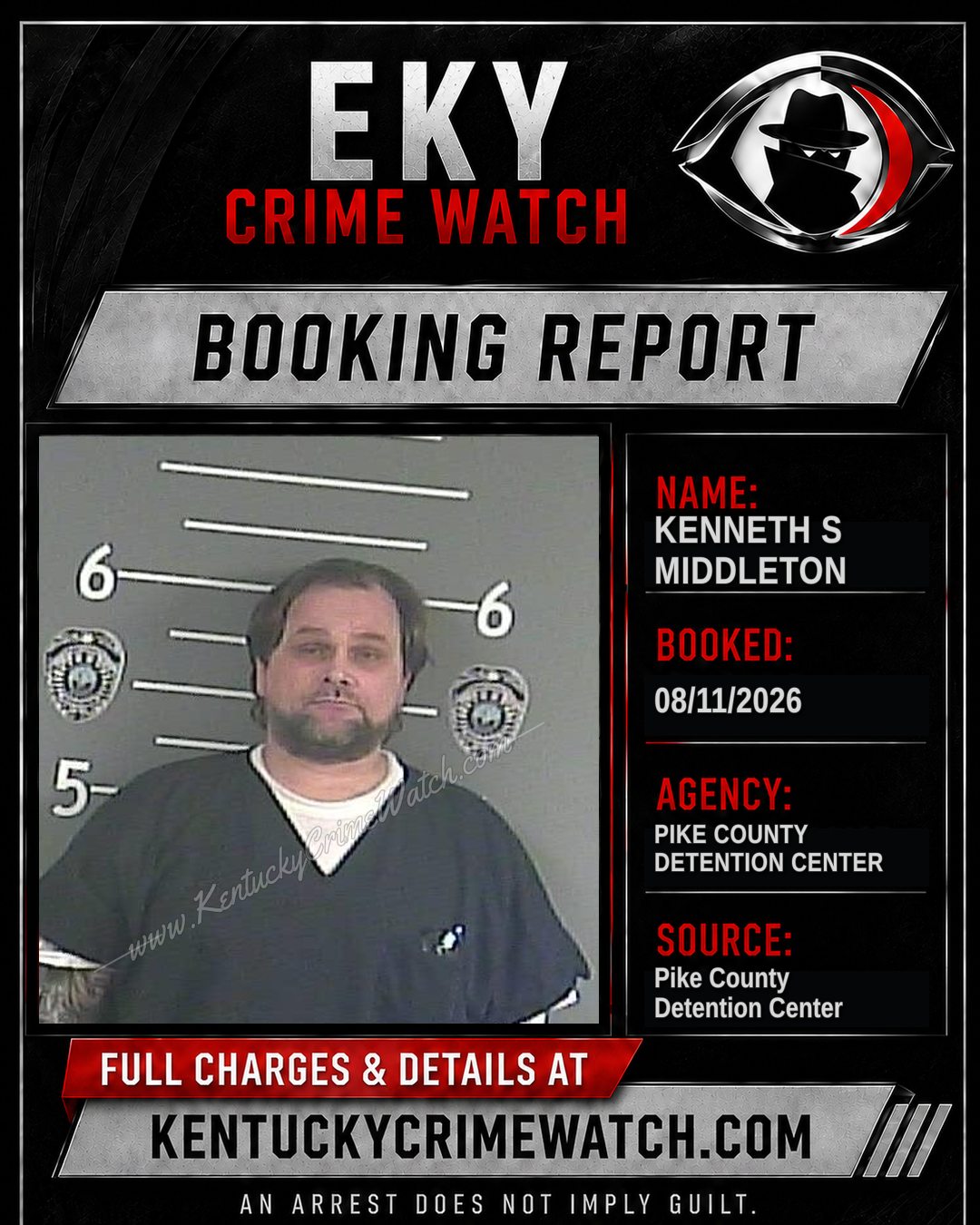 KENNETH S MIDDLETON booking image