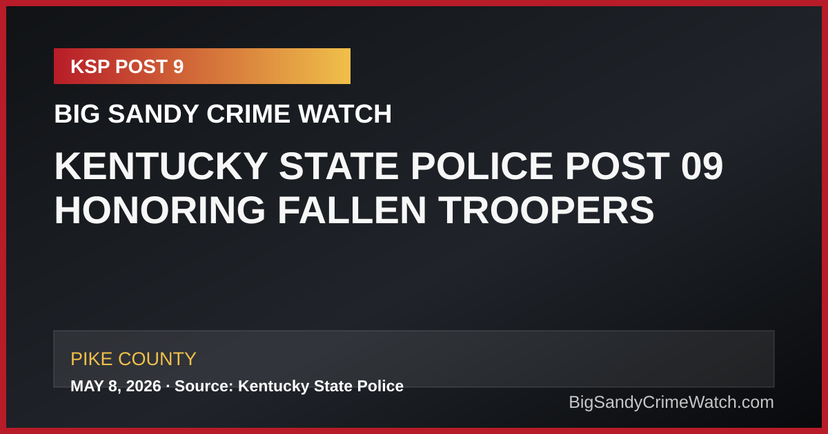 Kentucky State Police Post 09 Honoring Fallen Troopers image