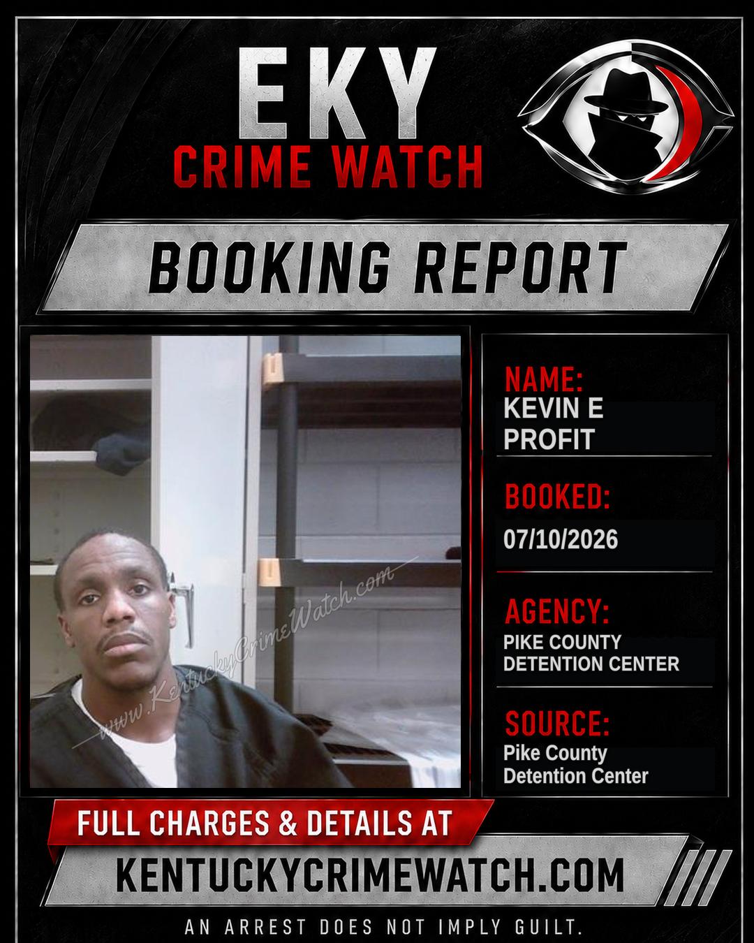 KEVIN E PROFIT booking image