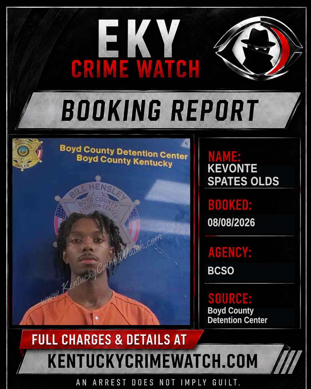 KEVONTE SPATES OLDS booking image
