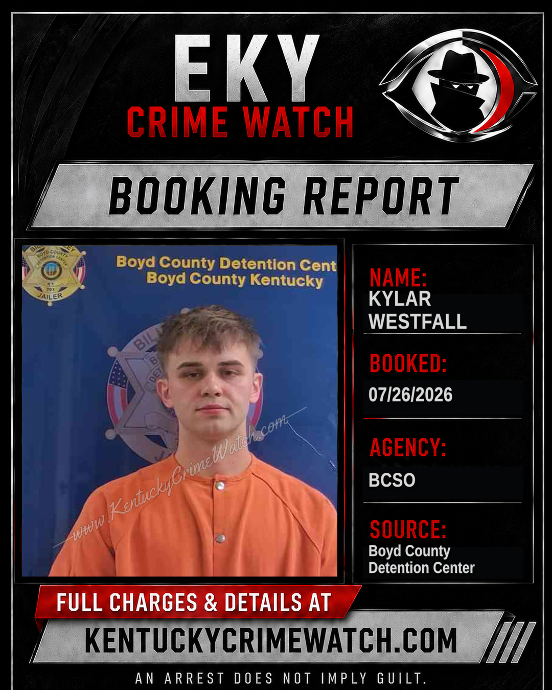 KYLAR WESTFALL booking image
